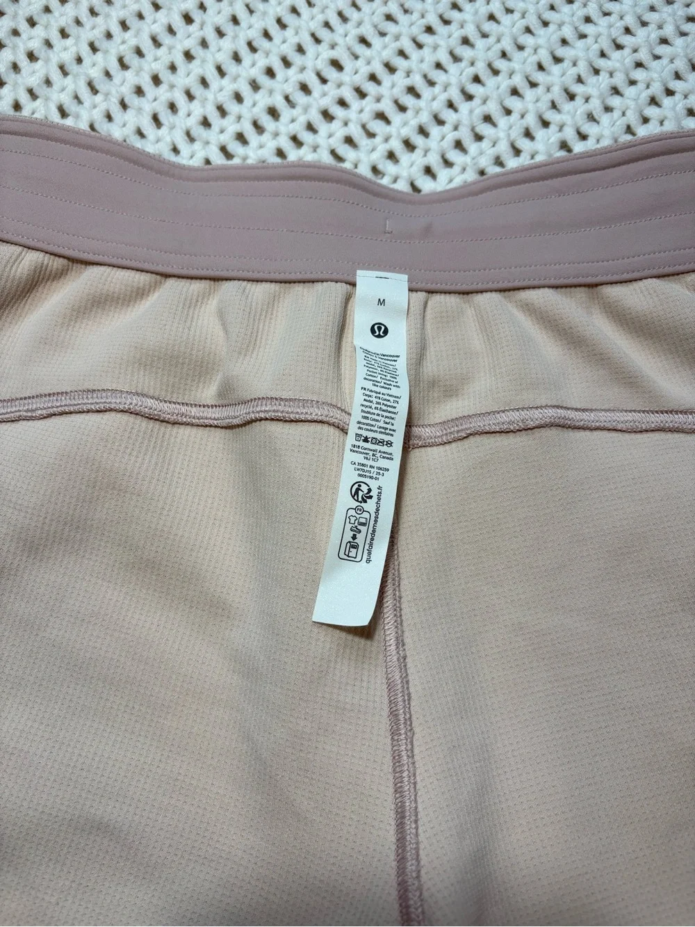 lululemon scuba high rise short 5” waffle in heathered mink berry size medium